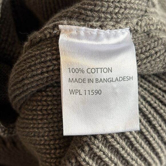 Men’s Cardigan Original Weatherproof Vintage Gray Cotton Grandpa Sweater Size M - Picture 10 of 11